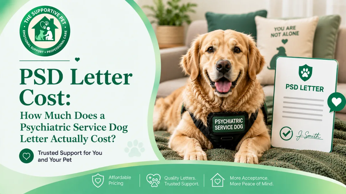 PSD Letter Cost: How Much Does a Psychiatric Service Dog Letter Actually Cost?